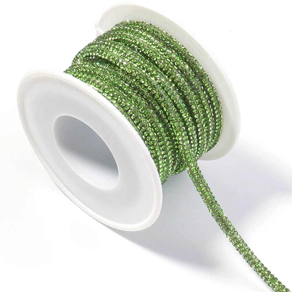 Colorful Rhinestone Chain - Crystal Dense Cup Banding for DIY Jewelry, Bows, and Headwear