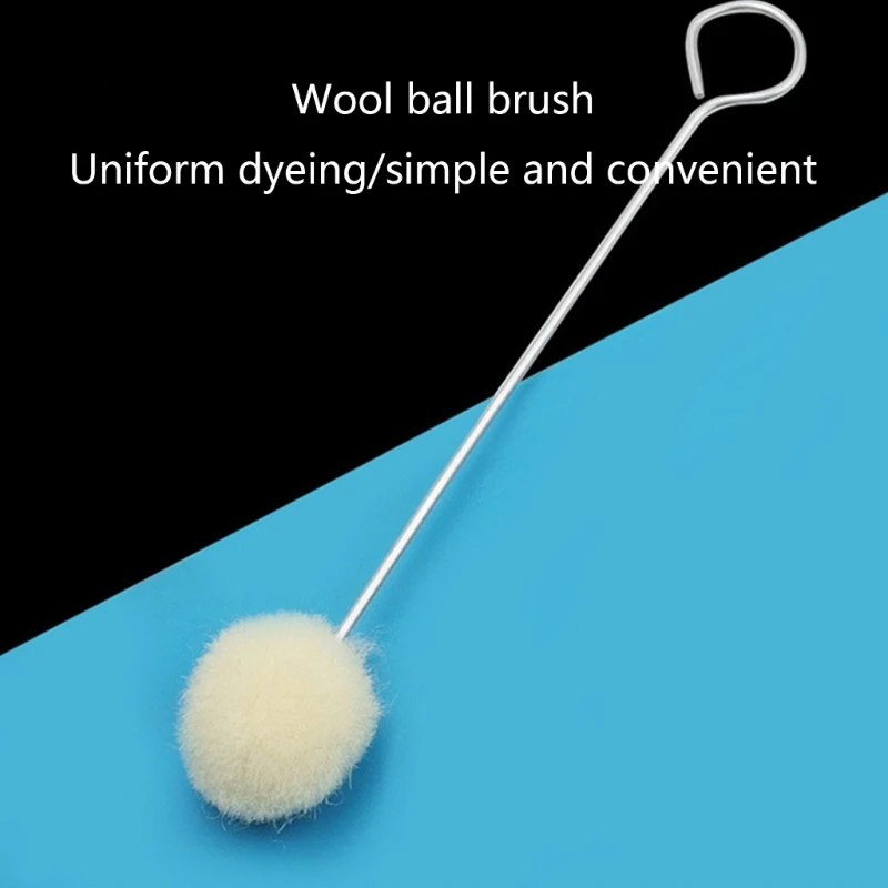 

10pcs Wool Daubers Leather Ball Brush Leather Dye Applicator Metal Handle for Leather Dyes Crafts DIY Working Tool Dropshiping