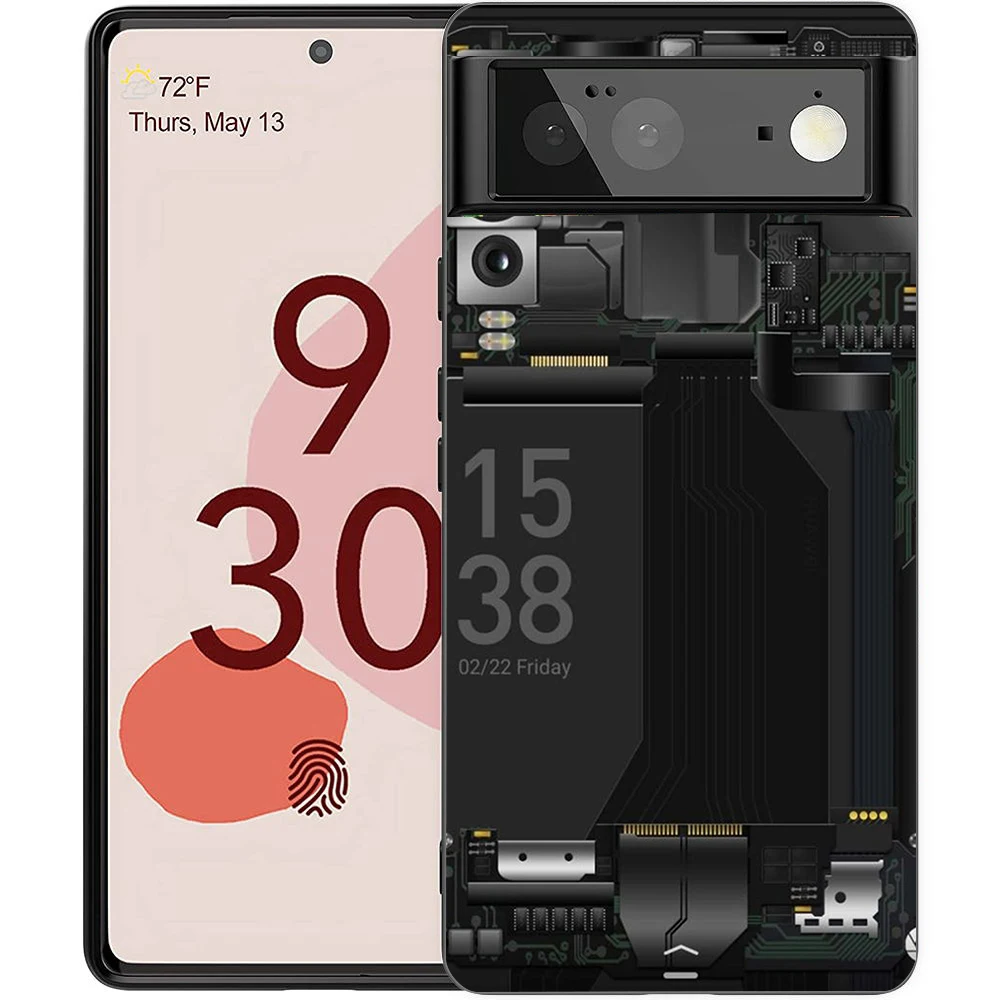 Inside Circuit Board Design Shockproof Silicone Phone Case Cover