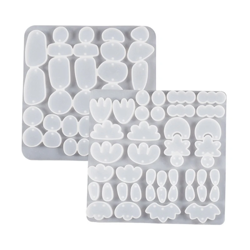 2Pcs/1Pc DIY Earring Silicone Mold Irregular Dangle Making Tool Handmade Necklace Jewelry Pendant Mold DIY Resin Casting Mold
