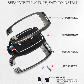 Cover portachiavi per auto a 5 pulsanti per Hyundai/KONA/Encino/Solaris/Azera/Grandeur/Accent/Santa Fe/Palisa L585 portachiavi 4 Cover portachiavi per auto a 5 pulsanti per Hyundai/KONA/Encino/Solaris/Azera/Grandeur/Accent/Santa Fe/Palisa L585 portachiavi - Cover portachiavi per auto a 5 pulsanti per Hyundai KONA Encino Solaris Azera Grandeur Accent