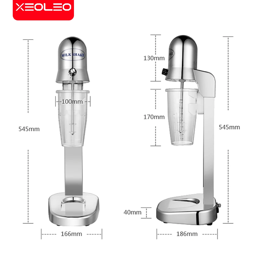 XEOLEO Stainless Steel Milkshaker Commercial Milk Shake Machine Bubble Tea Stirring 18000rpm Double Speed Mixer Beverage Stirre 2