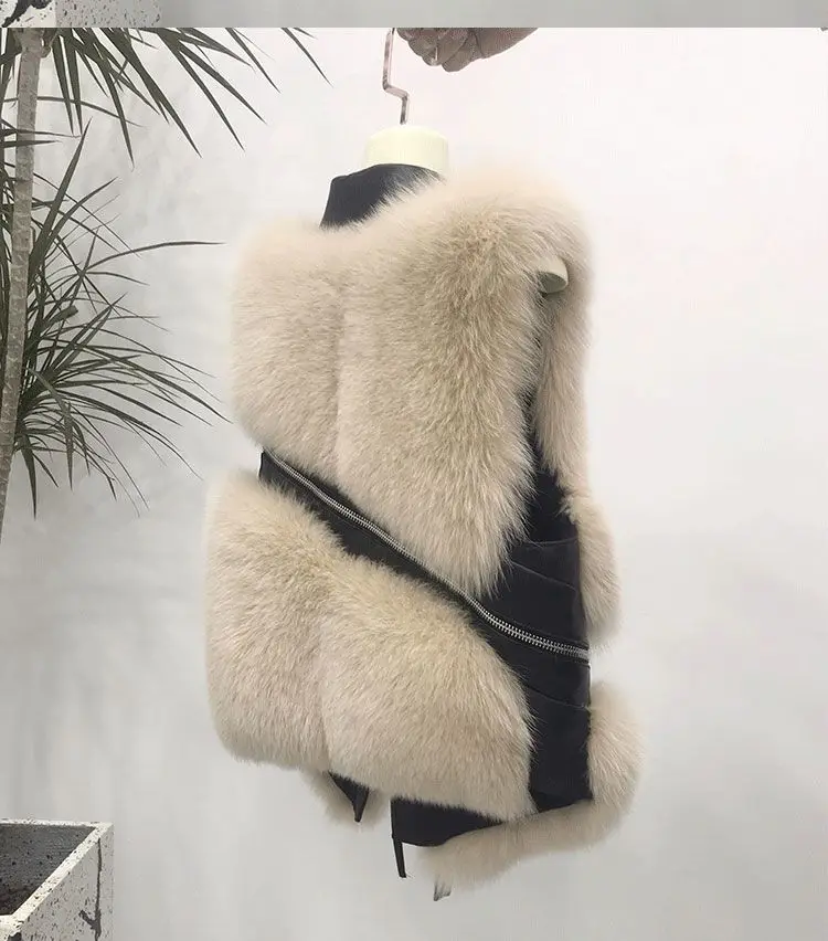 Fur Coat Women's Vest Short Clothing Autumn Winter Patchwork Slim Fashion Versatile 4