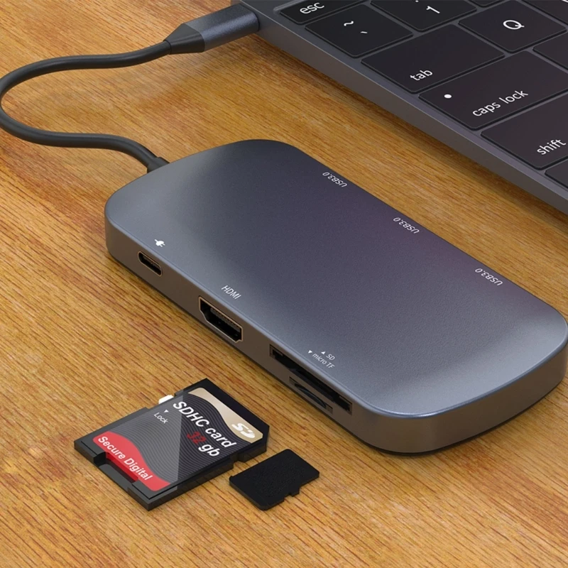 

USB3.0 HUB Type-C Docking Station PD 100W Reader Adapter