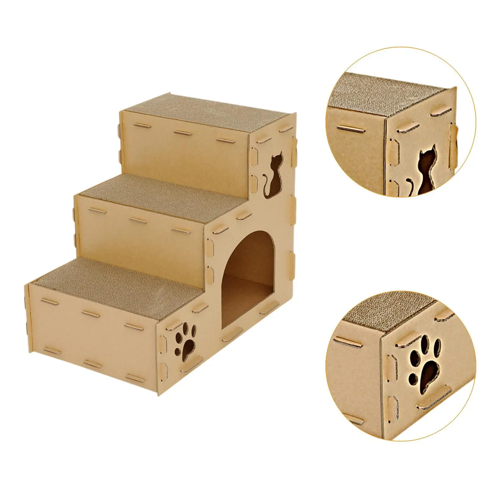 Dog Stair Ladder Portable Non Slip Dog Climbing Ladder Ramp Step for Small Dogs Small Pets Older Dogs Cars Cat