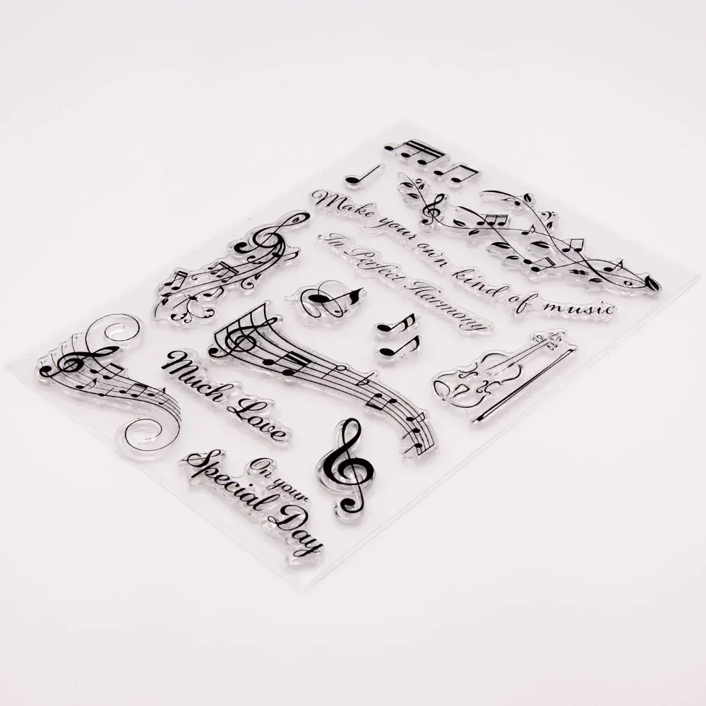Clear Stamps Music Note Transparent Silicone For Scrapbooking Making Album Photo Handmade Decoration