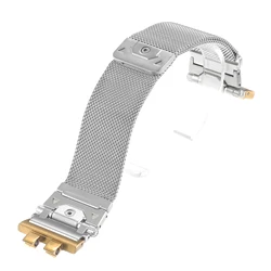 Elegant Milanese Stainless Steel Watch Band Strap - S (Gold silver)