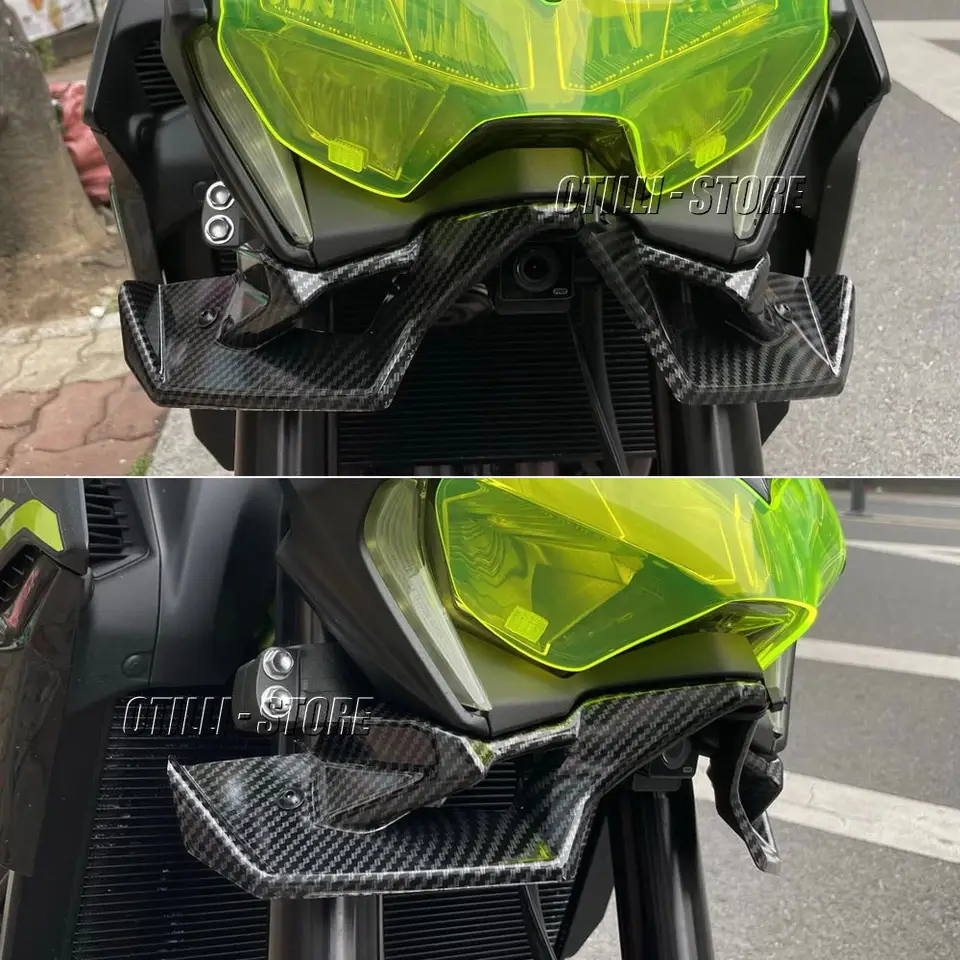 Motorrad Spoiler Für Yamaha YZF R-125 2023-2024 - Winglet Frontflügel Carbon Look - Aerodynamik Kit