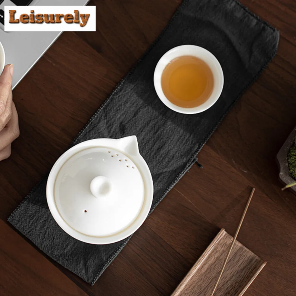 160ml Dehua Sheep Fat Jade White Porcelain Gaiwan Hand Grasp Tea Tureen Tea Maker Infusers Cover Bowl Tea Services Decoration