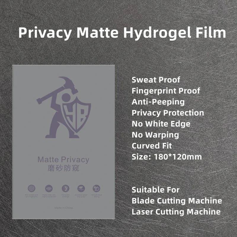 

50pcs Privacy Hydrogel Film For Mobile Phone Screen Protector For Blade Cutting Machine Anti-Peep Frosted Privacy Flexible Film