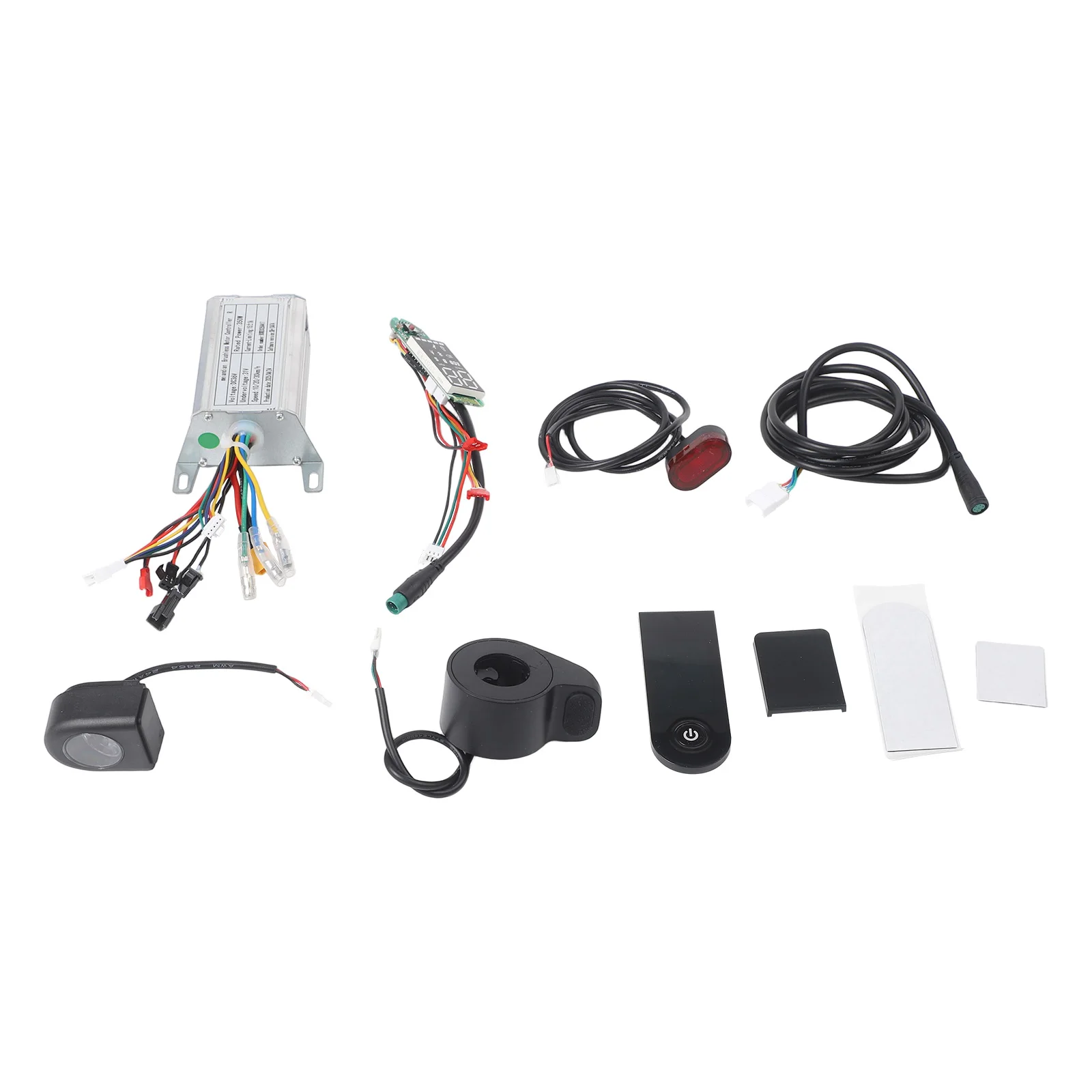 Electric Scooter Enhancement Kit - 36V 350W Throttle & Lighting Set with Braking Accessories