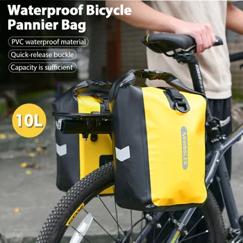NEWBOLER 10L 20L Impermeabile Ciclismo Borsa forcella anteriore per bicicletta Borsa per bagagliaio per sedile posteriore per bici a sgancio rapido Borsa per bici Accessori per biciclette