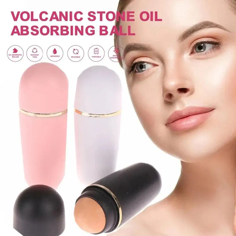 

Face Oil Absorbing Roller Volcanic Stone Blemish Remover Control Ball Removing Summer Face Rolling T-zone Oil Face Stick Oi X0P2