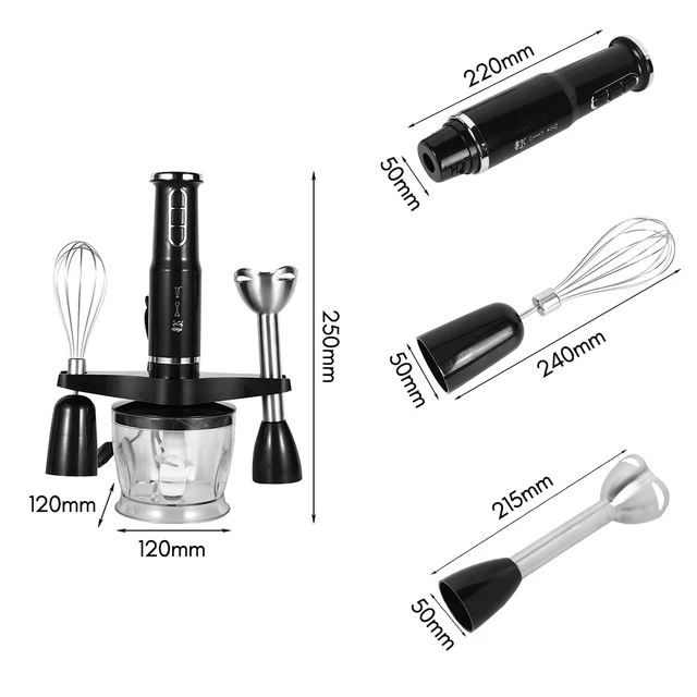 Kitchen Portable Blender Food Processors 4-in-1 Handheld Blender Stick 600w  Mixer Juicers Egg Beater With Stainless Steel Blade - Blenders - AliExpress