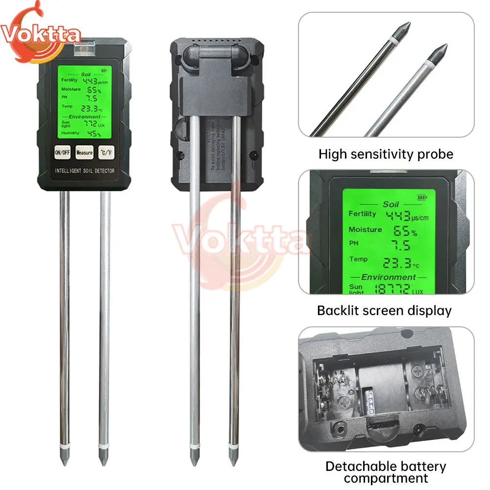 Soil Tester PH Meter Moisture Sensor