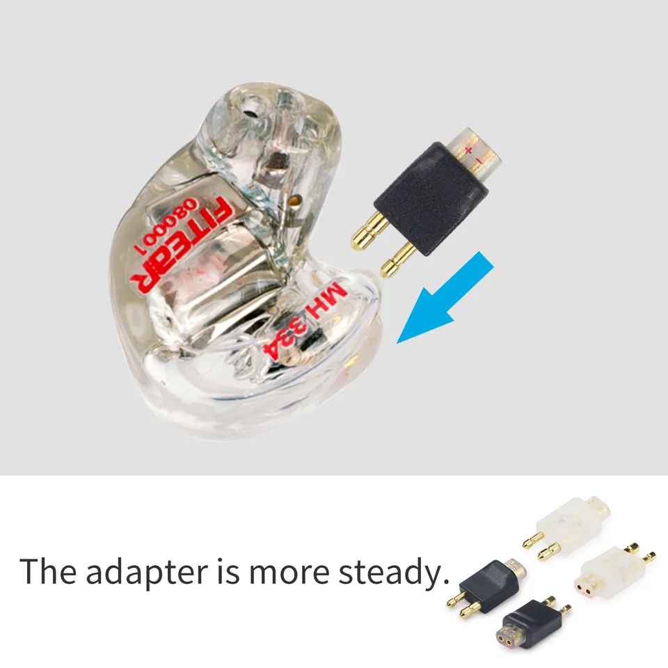 OKCSC Earphone Adapter Fitear Male to QDC 2 PIN Female Earbuds