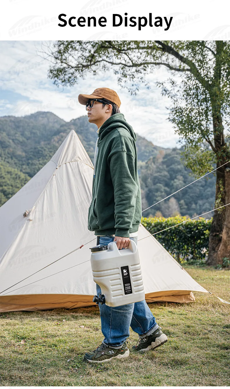 Naturehike Cão Preto 12l ao ar Livre Portátil pe Balde de Água Potável de Alta Capacidade Piquenique Caixa de Armazenamento de Água com Torneira 5 Computers & Electronics