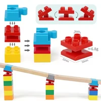 5/10pcs Universal Wooden Tracks Connectors Accessories Big Size Blocks Rotatable Connection Adapters fit for Brand Train Tracks 1