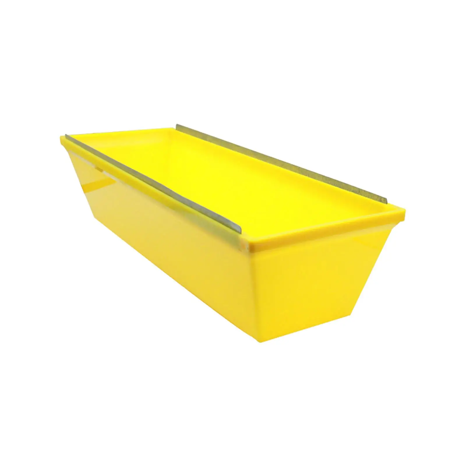 12&rdquo; Drywall Mud Pan Sheared Edges Easy to Clean Plastering Tapered Sides Heavy Duty with Scraping Bar Quicker Knife Cleaning drywall mud pan