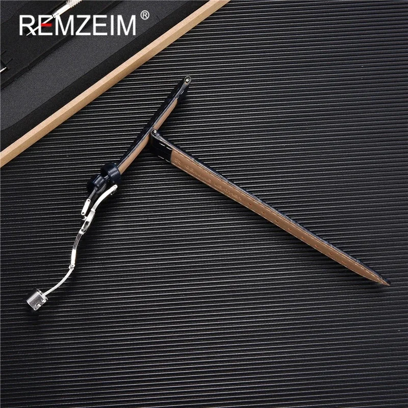 Premium Genuine Leather Watch Band with Stainless Steel Butterfly Clasp and Tool Set