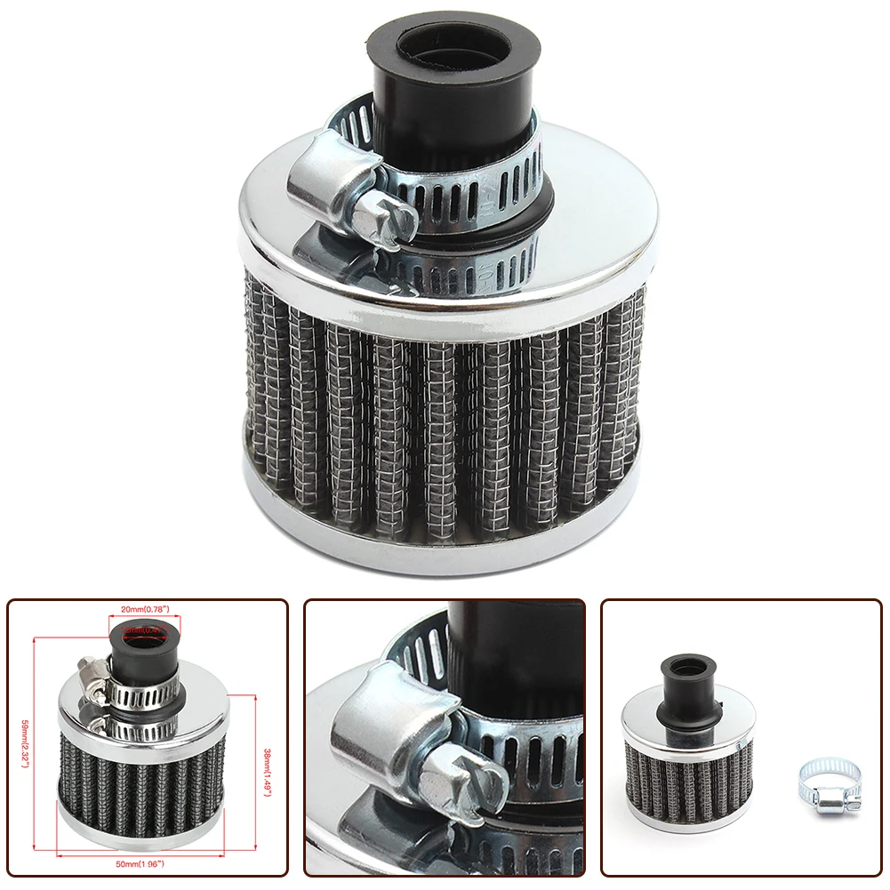 

1pc Cold Air Intake Filter Turbo Vent Crankcase Car Breather Valve Cover 12mm Intake Filter Turbo Vent Crankcase