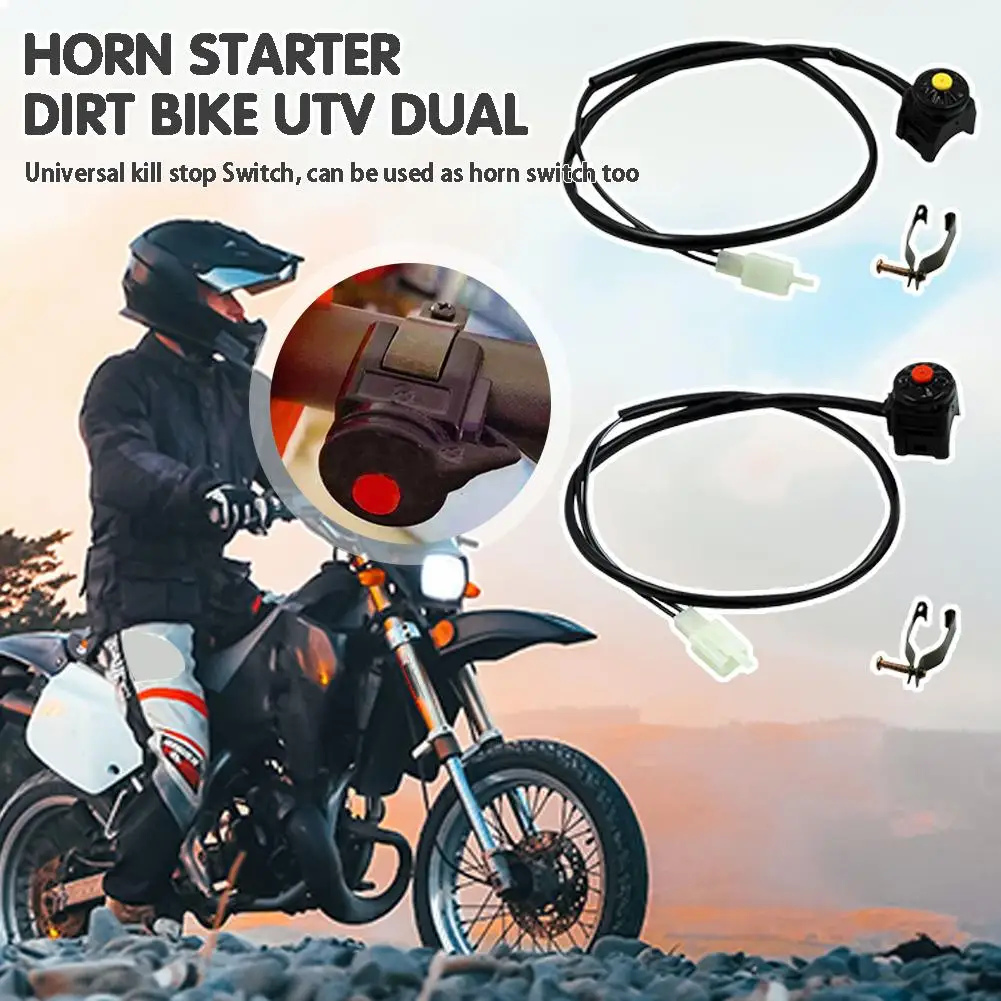 ABS Red Push Button Kill Stop Switch for 22mm Handlebar Motorcycle