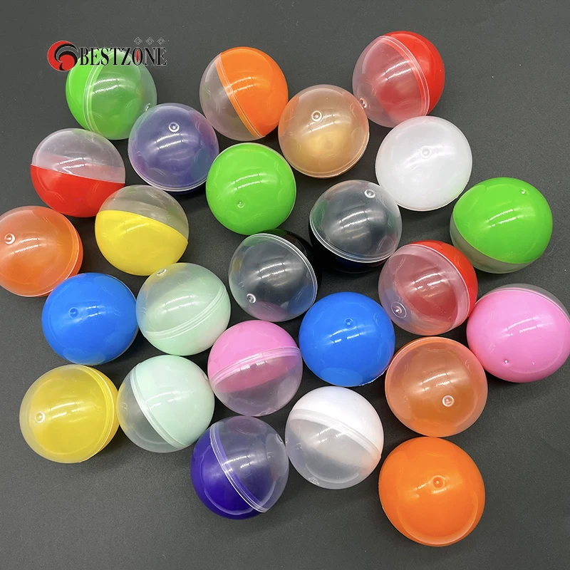 100pcs Clear Plastic Balls For Vending Machine Toys Round Capsules Gumball Machine Kids Prizes For Diy Craft Supplies