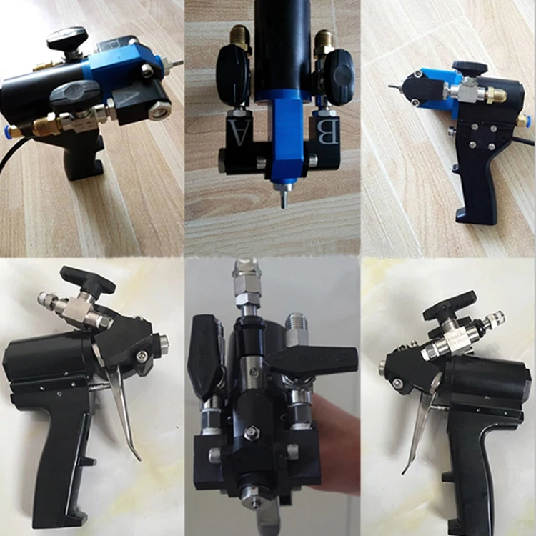 double head dual nozzle spray gun for nano chrome spray A B paint 3