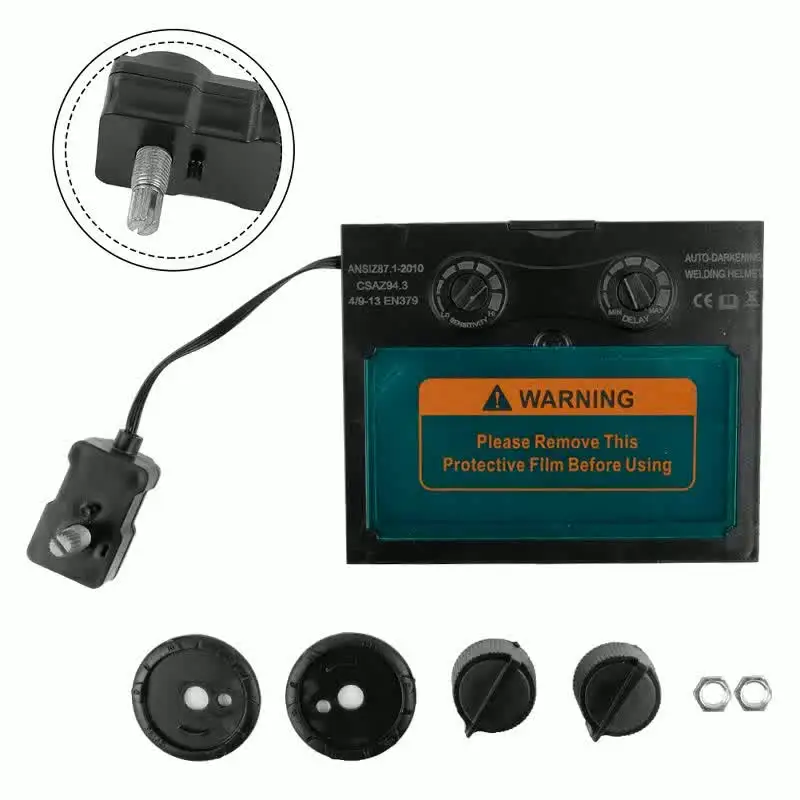 Visiera Oscurante Automatica Per Casco Da Saldatura – Solare E A Batteria CR2450, Protezione UV E Contro Scintille, Portatile E Resistente