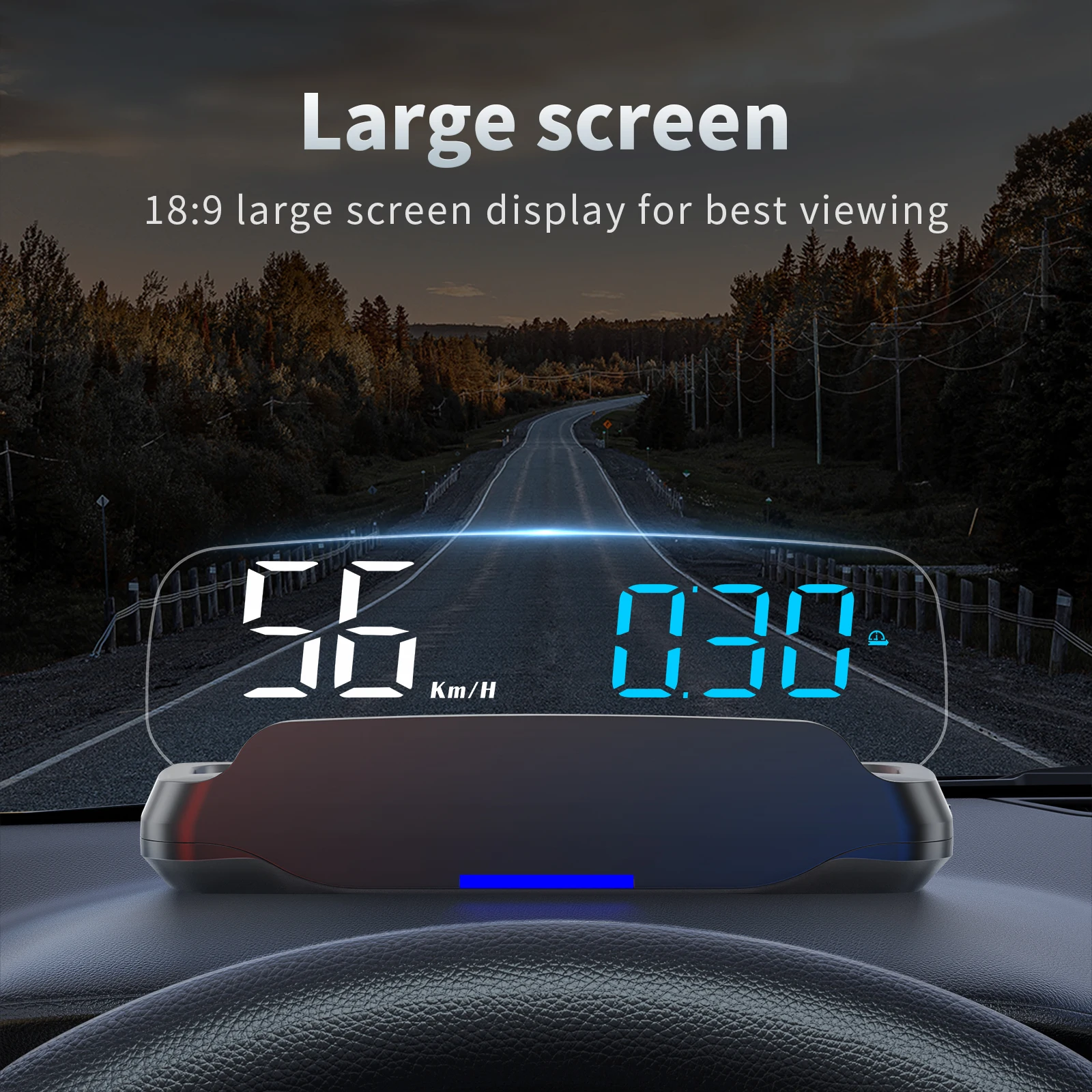 미러 HUD C7B Obd2 속도계 디지털 미터 HUD 디스플레이 자동차 전자 장치 헤드업 디스플레이 자동차용 속도 게이지