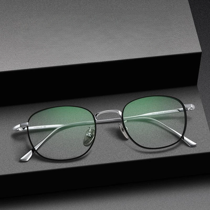 Eyeglasses Frames FIRADA Fashion Luxury Pure Titanium Eyeglasses Women Retro Comfortable Eyewear Optical Prescription Glasses Frame Men DALIY-C