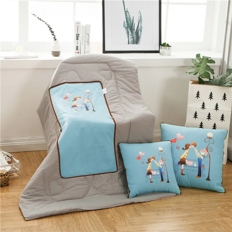 

Throw Pillow Home Back for Bed Decorative Cute Anime Decor Sleep Backrest Blanket Summer Quilt