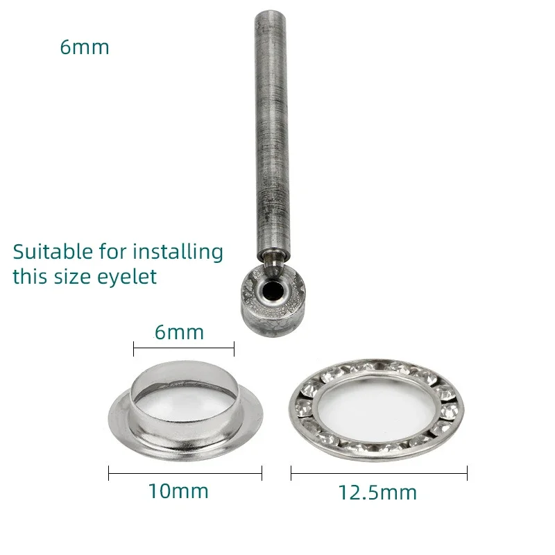 Rhinestone Grommets Eyelets Installation Tool Dies Hand Knock Tool for Leathercraft Shoes Bag Canvas Dress Eyelet