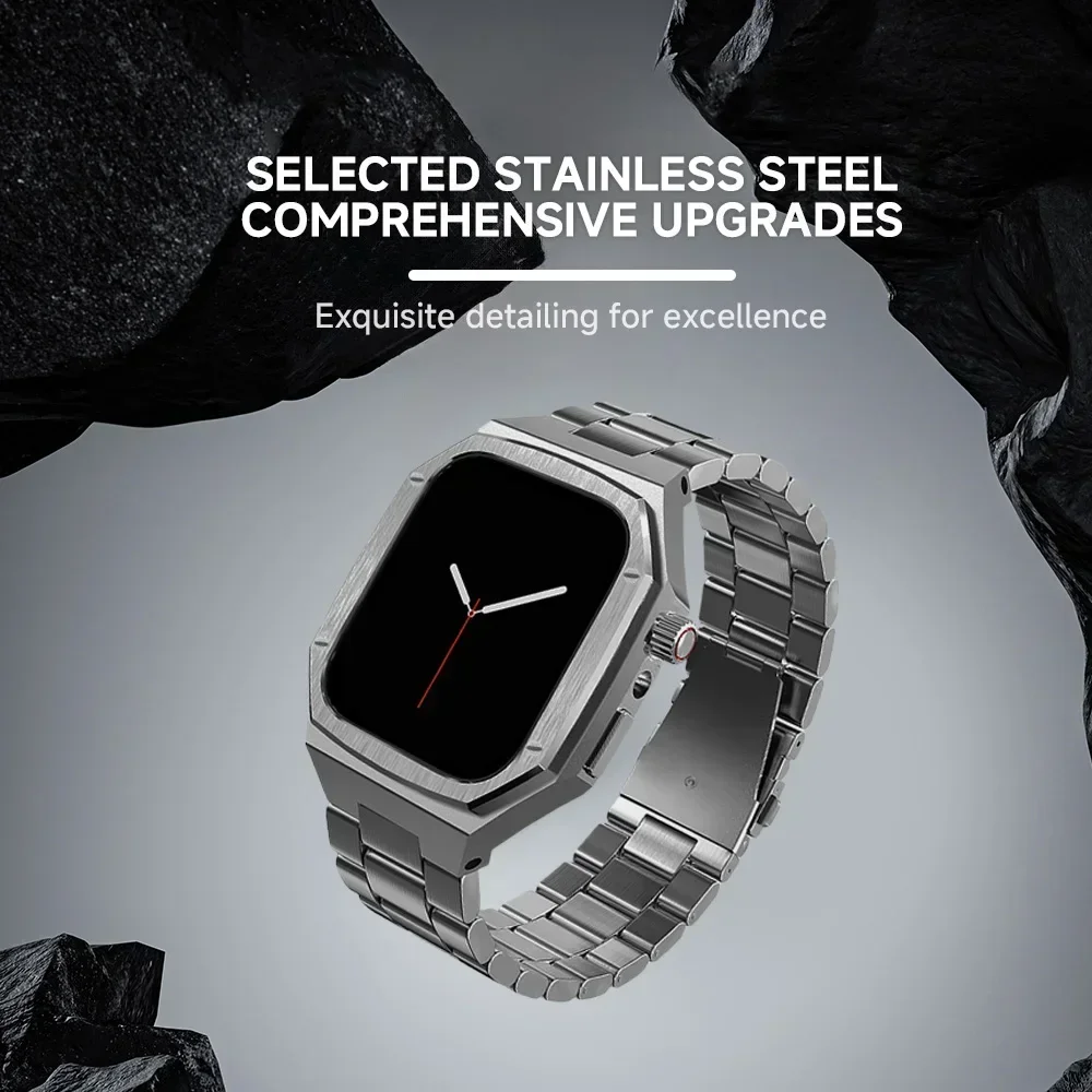 Luxury Stainless Steel Apple Watch Band Modification Kit