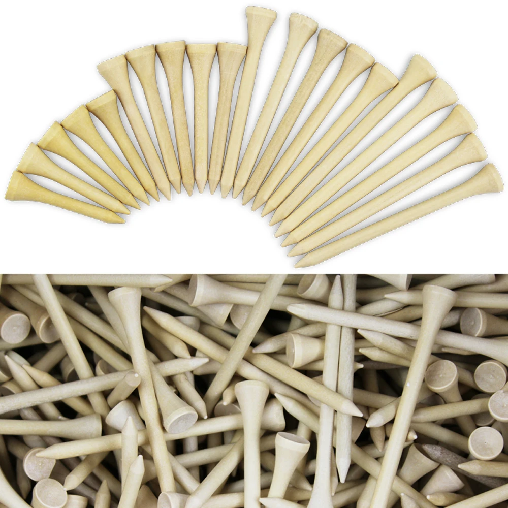 1000 Pcs/Lot Golf Tees Wood Tees 42mm 54mm 70mm 83mm 4 Sizes Available Strong Tees Golf Supplies Drop Shipping Golf  Accessories