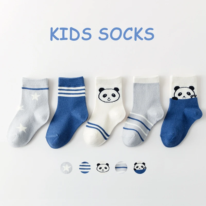 Children Short Socks 5 Pairs / Lot Kids 1-10 Years Smile Face Summer Spring Autumn Cotton Girl Boy Cute Socks Child Clothing 13 S76f7e6add97146eab3a7c4d634b59b9ei