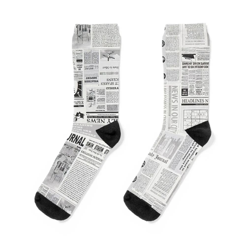 

Newspaper news Socks cotton Running Socks Man Women's