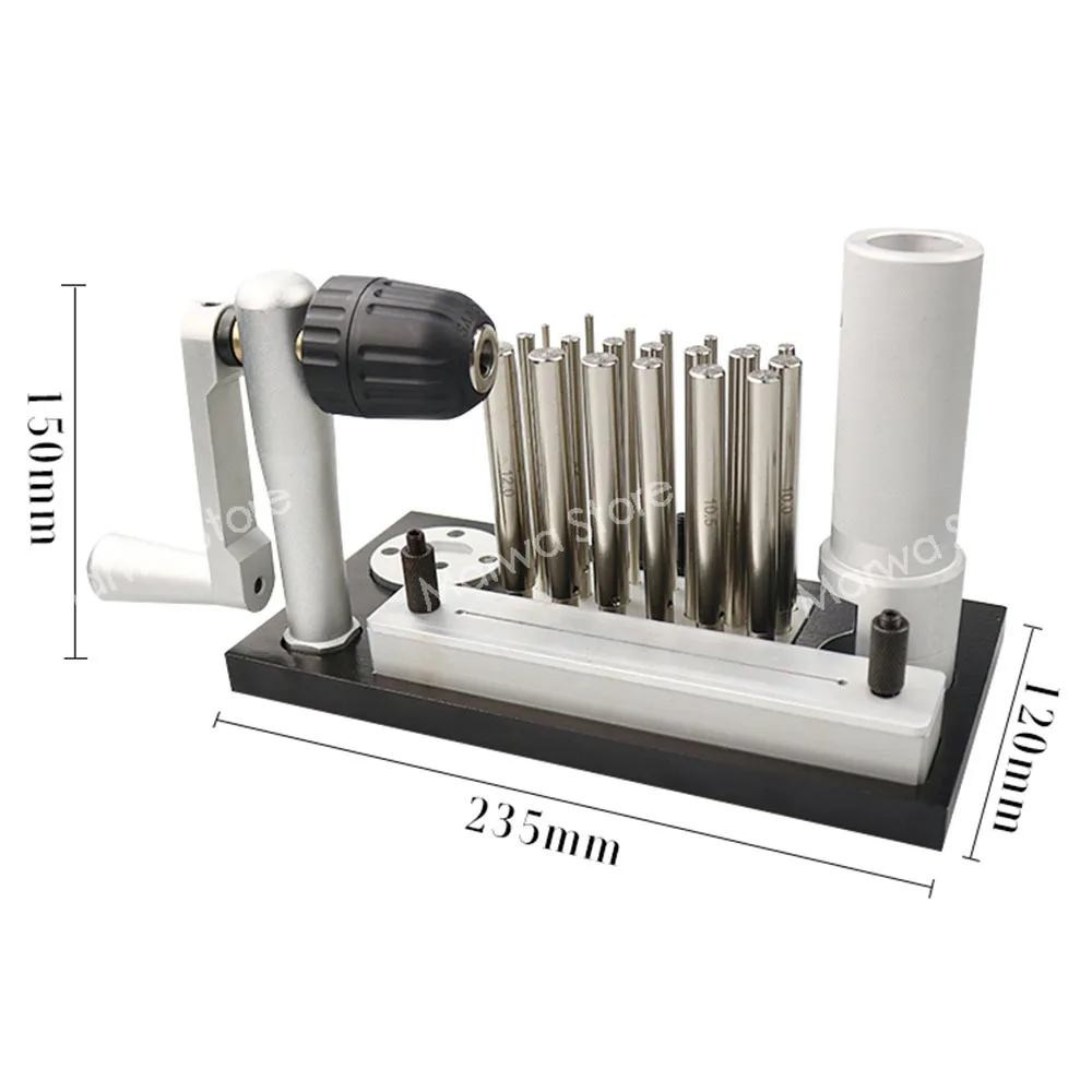 Manual Jump Ring Maker Machine Stainless Steel Hardness Tool with 20 2.5-12MM Mandrel Accessory Jewelry Making Jeweler