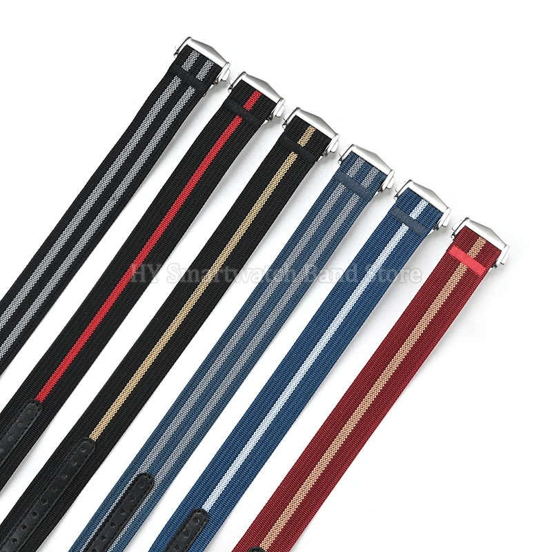 Waterproof Nylon Canvas Watch Strap with Folding Buckle - Universal Sport Wrist Band