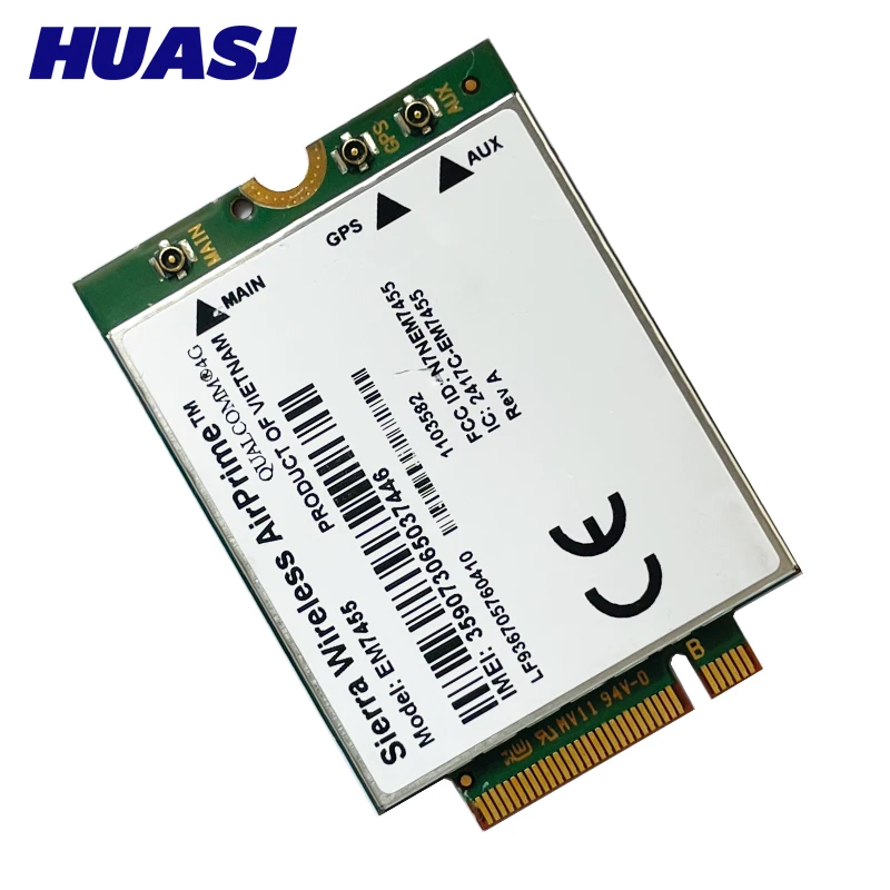 Huasj-wwan Sierra Módulo 4g sem Fio para Laptop e Roteador 4g Em7455 1103582 Fdd Tdd Lte Cat6 Ngff M.2 300mbps - Imagem 3