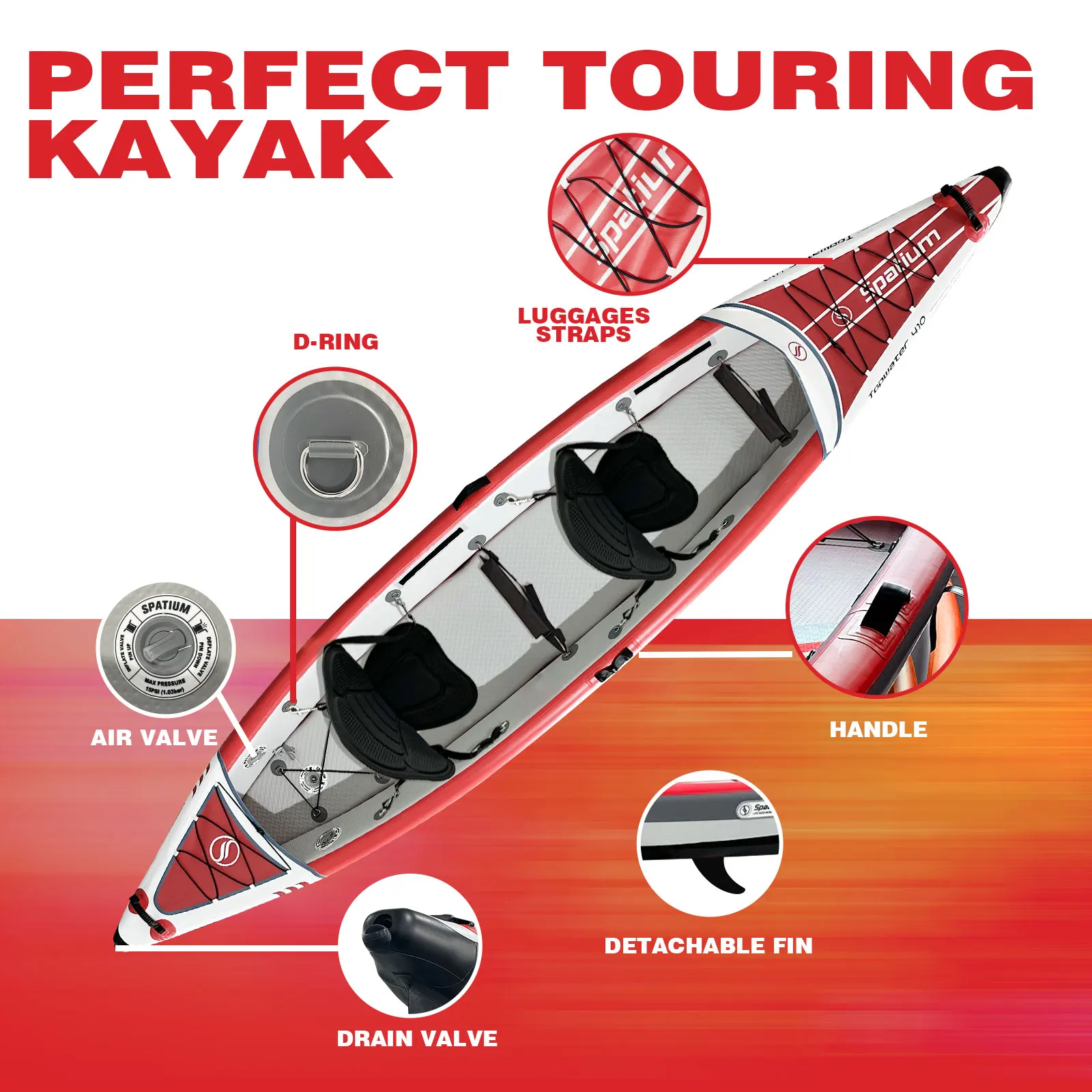 Spatium Inflatable Kayak Boat 2