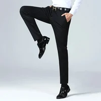 Mens Summer Fashion Business Casual Suit Pants Long Pants Male Elastic Straight Formal Brand Trousers Plus Big Size 28-40 KOACUS 1