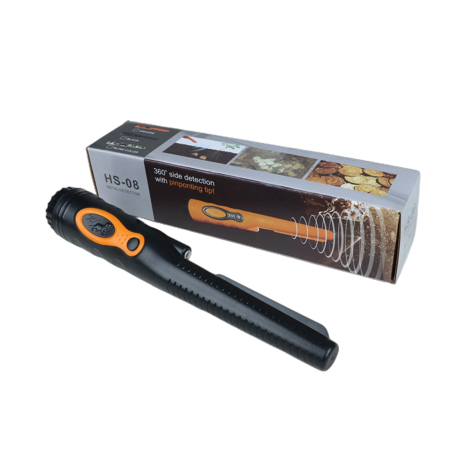 New Color Waterproof Metal Detector For Treasure Hunting Gold,Silver and Iron All Metal HS-08 Three Detection Searching Modes