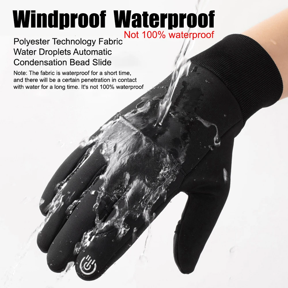Winter Men's Women's Warm Gloves Windproof Waterproof Touchscreen Gloves Outdoor Sports Running Fishing Cycling Skiing GloveS 2