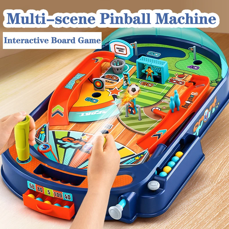 ABS Pinball Machine Tabletop Game for Kids and Family