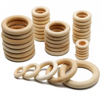Natural Wooden Teething Rings 1