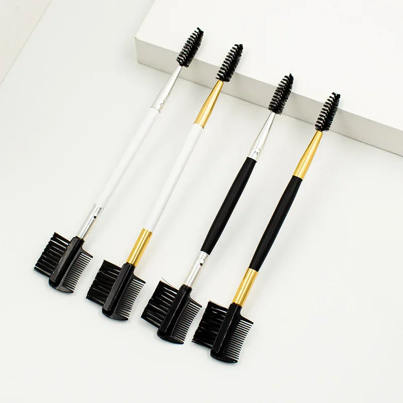 Makeup Brush Set Makeup Tool Double Ended Eyebrow Comb Brush Eyelash Applicator 1PC