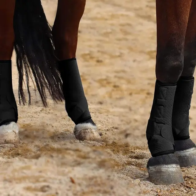 4pcs/set Colorful Horse Sport Boots Set Durable Breathable Horse Leg Wraps Easy To Wear Comfortable Front Hind Legs Guard 5