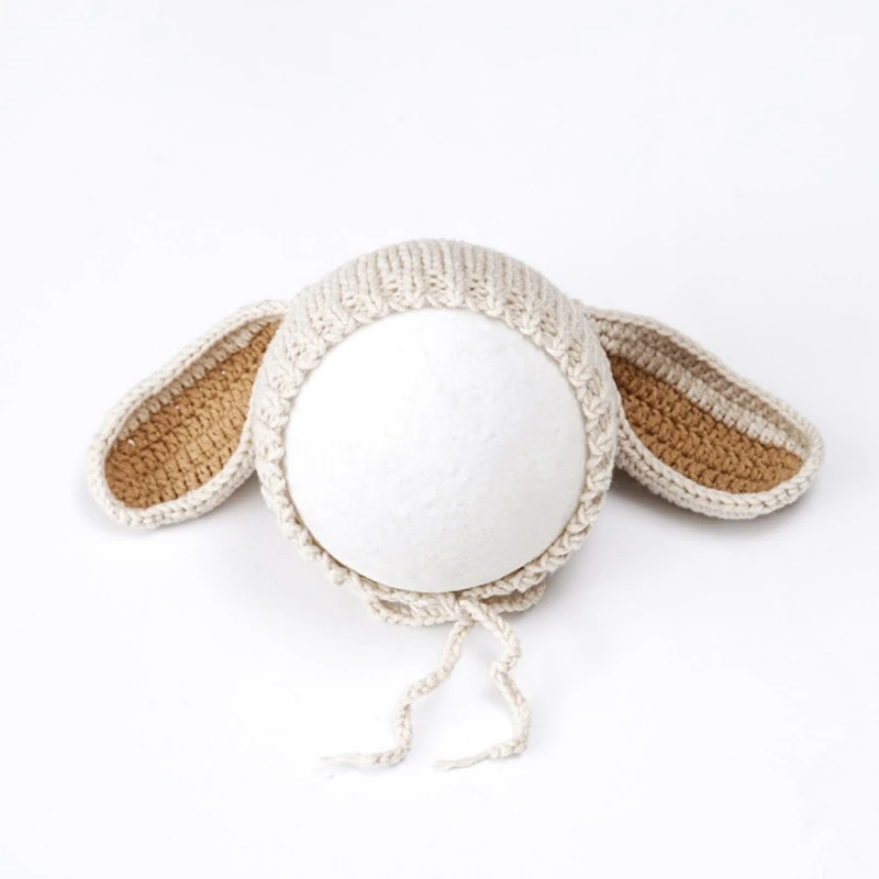 

Newborn Photo Props Rabbit Costume Bunny Hat Baby Romper Jumpsuits Photo-Shooting Clothes Infant Photostudio Props 2PCS 40JC