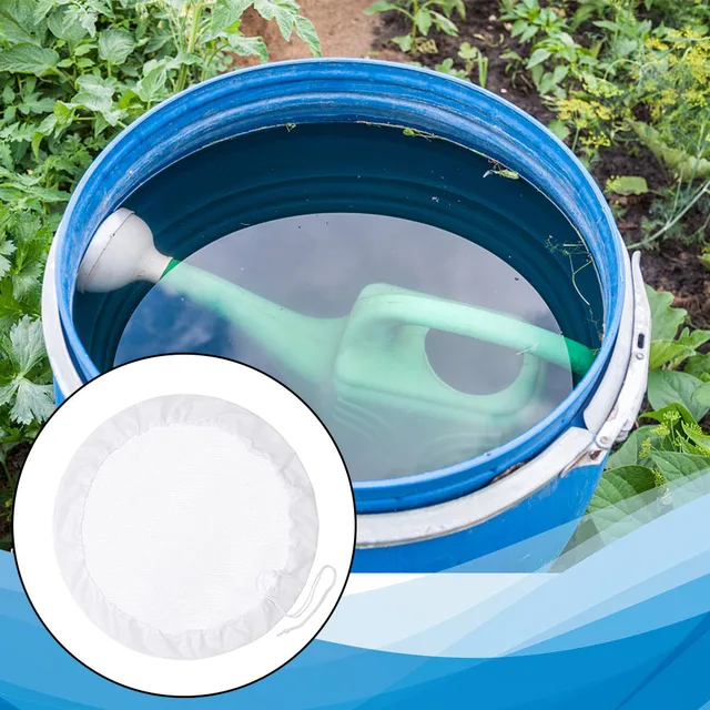 2Db Vízgyűjtő Vödrök Borító Rovarok Megelőzésével Protector Esőhordó Háló Tartsa Tisztán A Húzózsinór Kerti Készletekkel - Image 5